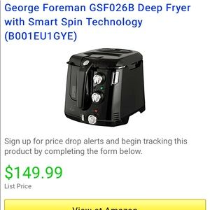 George foreman deep fryer with spin technology
